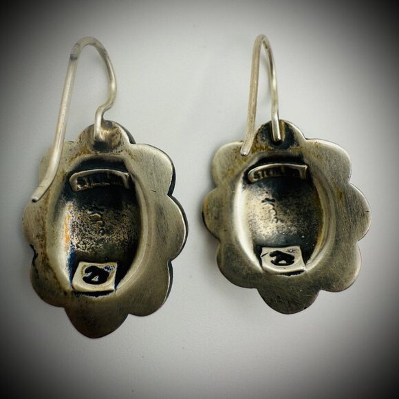 Kevin Randall Sterling Turquoise Concho Set: 18" Necklace & Earrings - Picture 6 of 6